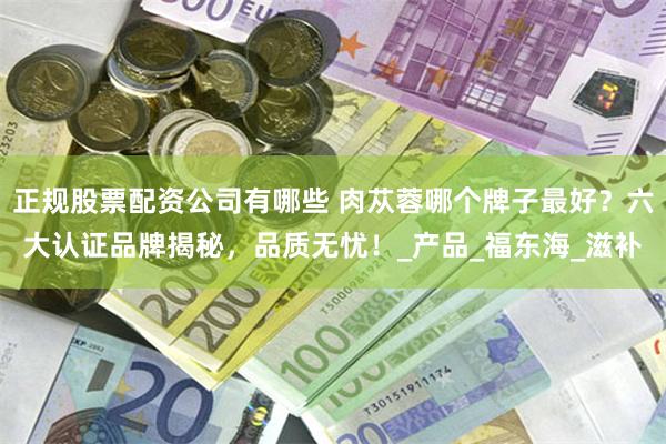 正规股票配资公司有哪些 肉苁蓉哪个牌子最好？六大认证品牌揭秘，品质无忧！_产品_福东海_滋补
