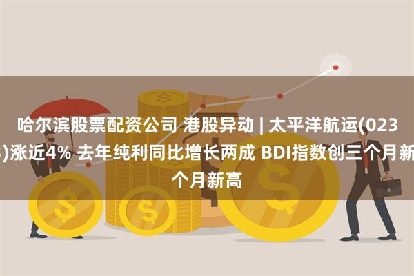 哈尔滨股票配资公司 港股异动 | 太平洋航运(02343)涨近4% 去年纯利同比增长两成 BDI指数创三个月新高